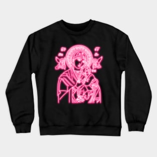 Pink Neon Virgin Mary Crewneck Sweatshirt